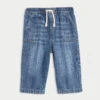 Cotton Rich Denim Drawstring Jeans (0-3 Yrs) -Marksandspencer Sale Store Cotton Rich Denim Drawstring Jeans 0 3 Yrs