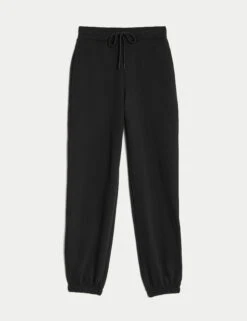 Cotton Rich Drawstring Cuffed Joggers -Marksandspencer Sale Store Cotton Rich Drawstring Cuffed Joggers 1