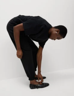 Cotton Rich Drawstring Cuffed Joggers -Marksandspencer Sale Store Cotton Rich Drawstring Cuffed Joggers 4