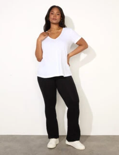 Cotton Rich Flared Leggings