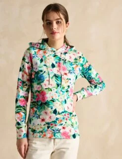 Joules Cotton Rich Floral Hoodie