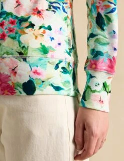 Joules Cotton Rich Floral Hoodie -Marksandspencer Sale Store Cotton Rich Floral Hoodie 4