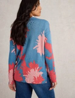 WHITE STUFF Cotton Rich Floral Jumper -Marksandspencer Sale Store Cotton Rich Floral Jumper 3