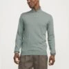 Jack & Jones Cotton Rich Funnel Neck Half Zip Jumper -Marksandspencer Sale Store Cotton Rich Funnel Neck Half Zip Jumper