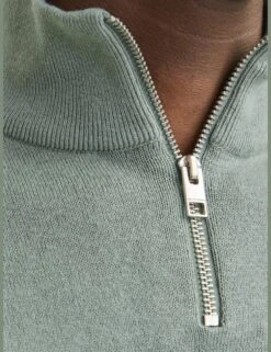 Jack & Jones Cotton Rich Funnel Neck Half Zip Jumper 23 Jack & Jones Cotton Rich Funnel Neck Half Zip Jumper -Marksandspencer Sale Store Cotton Rich Funnel Neck Half Zip Jumper 4