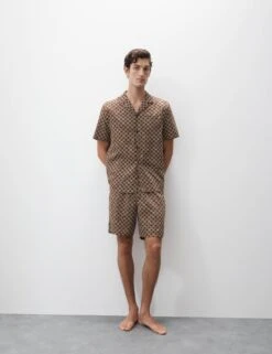 Cotton Rich Geometric Print Pyjama Shorts -Marksandspencer Sale Store Cotton Rich Geometric Print Pyjama Shorts 4