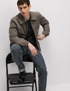 Cotton Rich Harrington Jacket -Marksandspencer Sale Store Cotton Rich Harrington Jacket 5