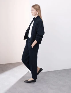 Cotton Rich High Neck Jacket -Marksandspencer Sale Store Cotton Rich High Neck Jacket 7