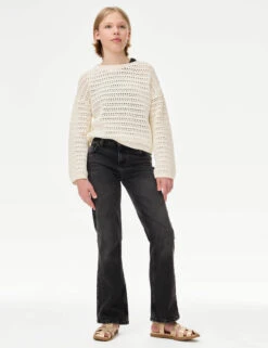 Cotton Rich Knitted Jumper (6-16 Yrs) -Marksandspencer Sale Store Cotton Rich Knitted Jumper 6 16 Yrs 1 2