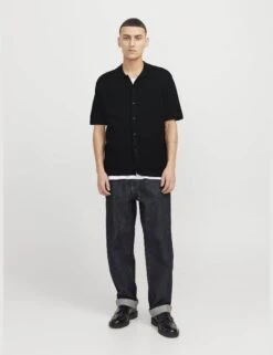Jack & Jones Cotton Rich Knitted Shirt -Marksandspencer Sale Store Cotton Rich Knitted Shirt 1