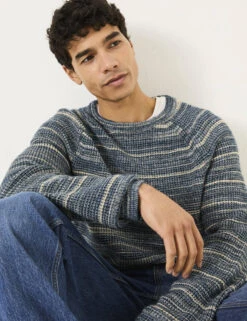 Cotton Rich Ombré Jumper With Wool -Marksandspencer Sale Store Cotton Rich Ombr Jumper with Wool 3