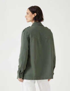 Cotton Rich Oversized Utility Jacket -Marksandspencer Sale Store Cotton Rich Oversized Utility Jacket 2