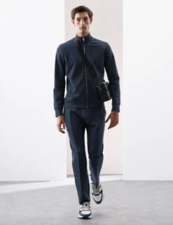 Cotton Rich Pintuck Straight Leg Joggers -Marksandspencer Sale Store Cotton Rich Pintuck Straight Leg Joggers 2