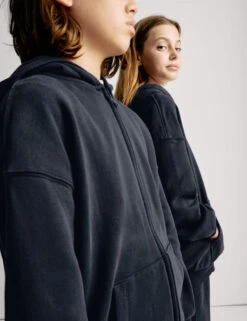 Cotton Rich Plain Hoodie (6-16 Yrs) -Marksandspencer Sale Store Cotton Rich Plain Hoodie 6 16 Yrs 1 5