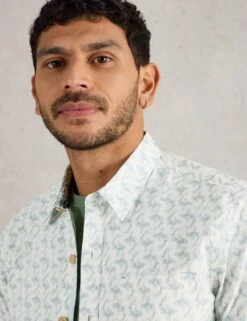 WHITE STUFF Cotton Rich Printed Shirt -Marksandspencer Sale Store Cotton Rich Printed Shirt 4