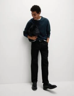 Cotton Rich Relaxed Fit Crew Neck Sweatshirt -Marksandspencer Sale Store Cotton Rich Relaxed Fit Crew Neck Sweatshirt 3