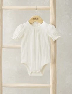 Mamas & Papas Cotton Rich Ribbed Frill Bodysuit (0 Mths-3 Yrs)