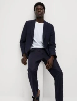 Cotton Rich Seersucker Blazer -Marksandspencer Sale Store Cotton Rich Seersucker Blazer 7