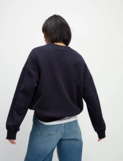 Cotton Rich Slogan Crew Neck Sweatshirt -Marksandspencer Sale Store Cotton Rich Slogan Crew Neck Sweatshirt 4