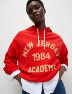 Cotton Rich Slogan Hoodie