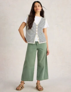 WHITE STUFF Cotton Rich Striped Tank Top With Linen -Marksandspencer Sale Store Cotton Rich Striped Tank Top with Linen 2