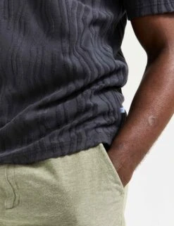 Scotch & Soda Cotton Rich Textured Jacquard Polo Shirt -Marksandspencer Sale Store Cotton Rich Textured Jacquard Polo Shirt 3