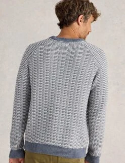 WHITE STUFF Cotton Rich Textured Jumper With Merino Wool -Marksandspencer Sale Store Cotton Rich Textured Jumper With Merino Wool 3