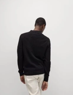 Cotton Rich Textured Knitted Polo Shirt -Marksandspencer Sale Store Cotton Rich Textured Knitted Polo Shirt 3