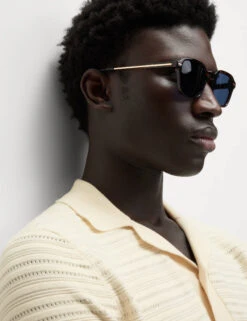 Cotton Rich Textured Knitted Shirt -Marksandspencer Sale Store Cotton Rich Textured Knitted Shirt 6