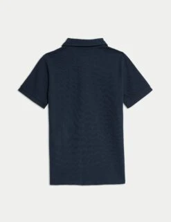Cotton Rich Textured Polo Shirt (6-16 Yrs) -Marksandspencer Sale Store Cotton Rich Textured Polo Shirt 6 16 Yrs 1 4