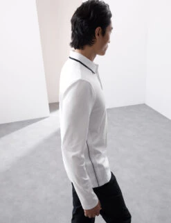 Cotton Rich Tipped Polo Shirt -Marksandspencer Sale Store Cotton Rich Tipped Polo Shirt 4