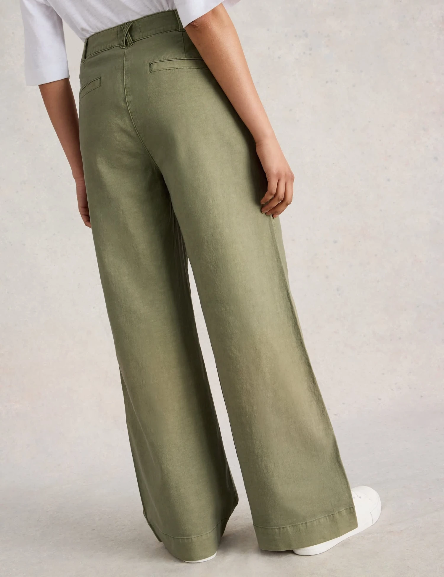 WHITE STUFF Cotton Rich Wide Leg Chinos 4 WHITE STUFF Cotton Rich Wide Leg Chinos - Image 4