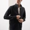 Cotton Rich Zip Up Funnel Neck Jacket