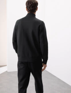 Cotton Rich Zip Up Funnel Neck Jacket -Marksandspencer Sale Store Cotton Rich Zip Up Funnel Neck Jacket 4