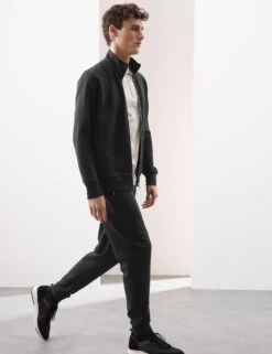 Cotton Rich Zip Up Funnel Neck Jacket -Marksandspencer Sale Store Cotton Rich Zip Up Funnel Neck Jacket 6