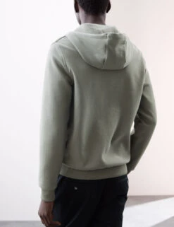 Cotton Rich Zip Up Hooded Jacket With Stormwear™ -Marksandspencer Sale Store Cotton Rich Zip Up Hooded Jacket with Stormwear 1 5