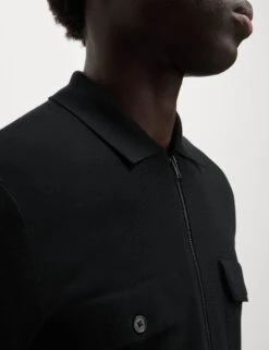 Cotton Rich Zip Up Knitted Jacket -Marksandspencer Sale Store Cotton Rich Zip Up Knitted Jacket 4