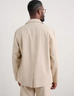 Cotton And Linen Blend Blazer 11 Cotton And Linen Blend Blazer -Marksandspencer Sale Store Cotton and Linen Blend Blazer 3