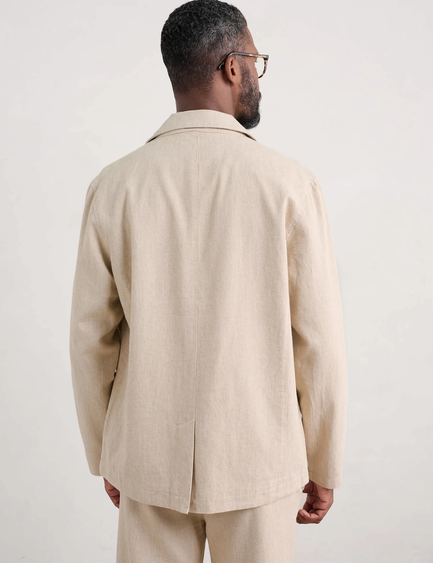 Cotton And Linen Blend Blazer 4 Cotton And Linen Blend Blazer - Image 4