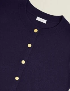 Crew Neck Cardigan With Wool -Marksandspencer Sale Store Crew Neck Cardigan with Wool 6