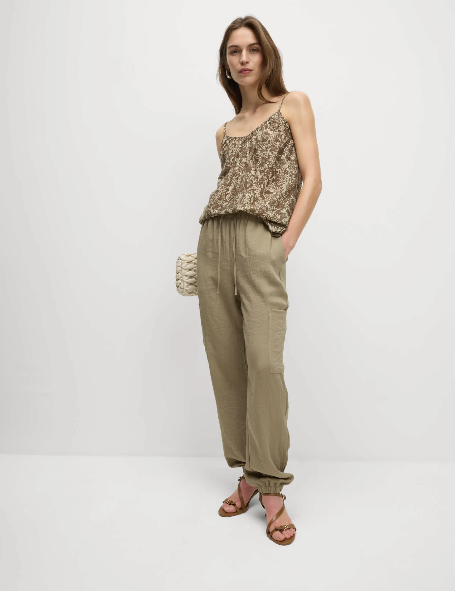 Crinkle Cargo Cuffed Joggers 1 Crinkle Cargo Cuffed Joggers