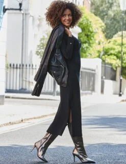 Cut Out Gold Button Detail Midaxi Dress -Marksandspencer Sale Store Cut Out Gold Button Detail Midaxi Dress 3