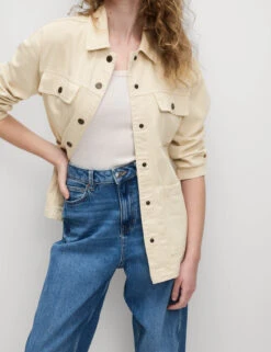 Denim Belted Jacket -Marksandspencer Sale Store Denim Belted Jacket 4