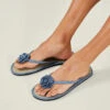 Accessorize Denim Corsage Flip Flops -Marksandspencer Sale Store Denim Corsage Flip Flops