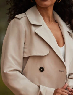 Double Breasted Longline Trench Coat -Marksandspencer Sale Store Double Breasted Longline Trench Coat 3