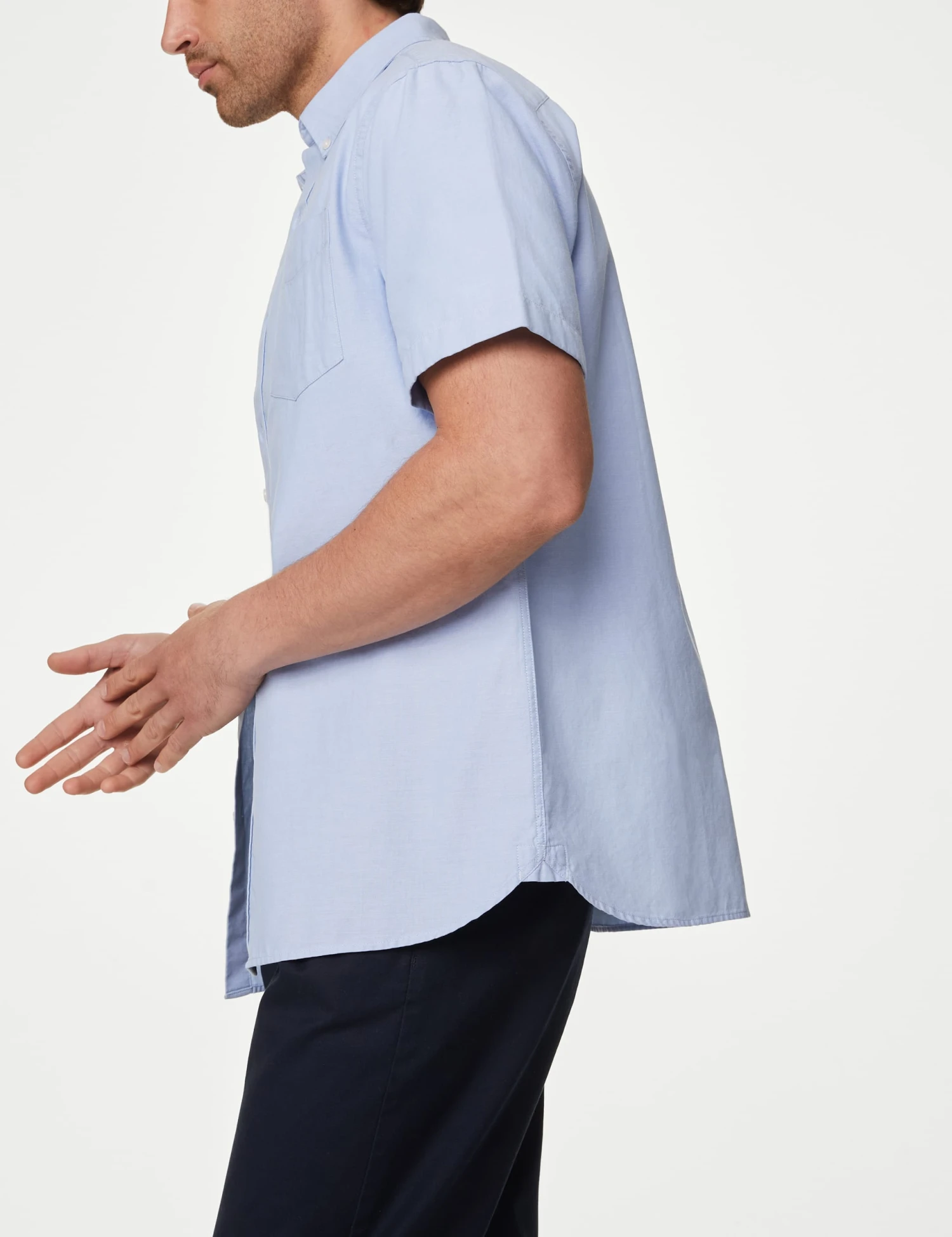 Easy Iron Cotton Rich Oxford Shirt 3 Easy Iron Cotton Rich Oxford Shirt - Image 3