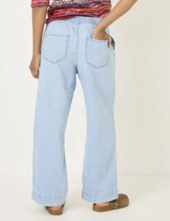 Elasticated Wide Leg Jeans -Marksandspencer Sale Store Elasticated Wide Leg Jeans 5