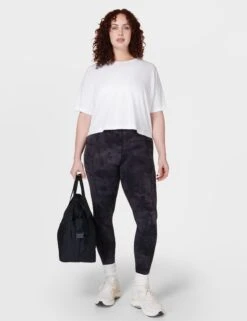 Sweaty Betty Essential Cotton Rich Crew Neck Crop T-Shirt -Marksandspencer Sale Store Essential Cotton Rich Crew Neck Crop T Shirt 2