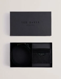 Ted Baker Etwood Leather Belt And Cardholder Set