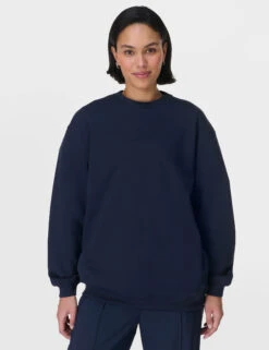 Sweaty Betty Explore More Cotton Rich Longline Sweatshirt